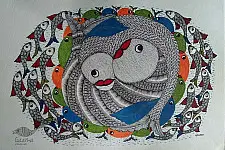 Nandan . नंदन ❁ Gond Painting (23" x 15") ❁ 23