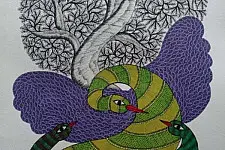 Nandan . नंदन ❁ Gond Painting (23" x 15") ❁ 32
