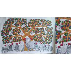 Nandan . नंदन ❁ Gond Painting (23" x 15") ❁ 19