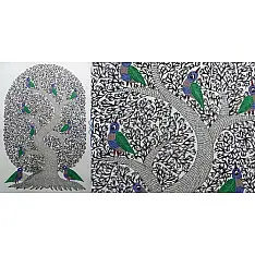Nandan . नंदन ❁ Gond Painting (23" x 15") ❁ 26