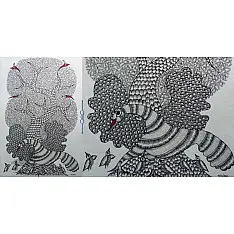 Nandan . नंदन ❁ Gond Painting (23" x 15") ❁ 29