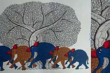 Nandan . नंदन ❁ Gond Painting (23" x 15") ❁ 31