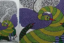 Nandan . नंदन ❁ Gond Painting (23" x 15") ❁ 32