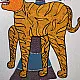 Hand Painted Gond Painting - Tiger