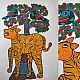 Hand Painted Gond Painting - Tiger