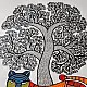 Hand Painted Gond Painting - Tigress 