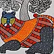Hand Painted Gond Painting - Tigress 