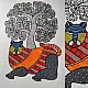 Hand Painted Gond Painting - Tigress 