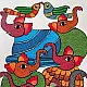 Hand Painted Gond Painting - Elephants