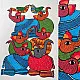 Hand Painted Gond Painting - Elephants
