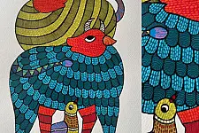 Nandan . नंदन ✦ Handcrafted Gond Painting 