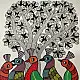 Hand Painted Gond Painting - Birds