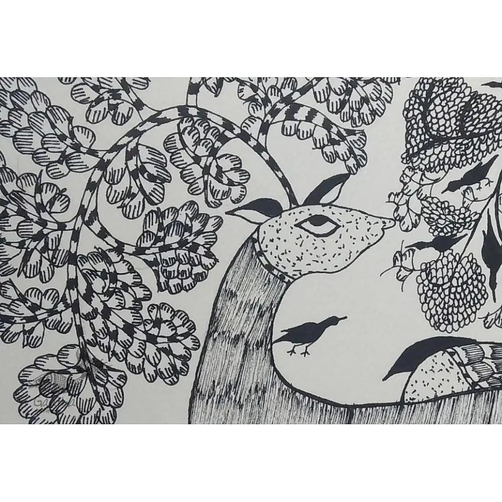 Shop online hand painted on Paper gond painting