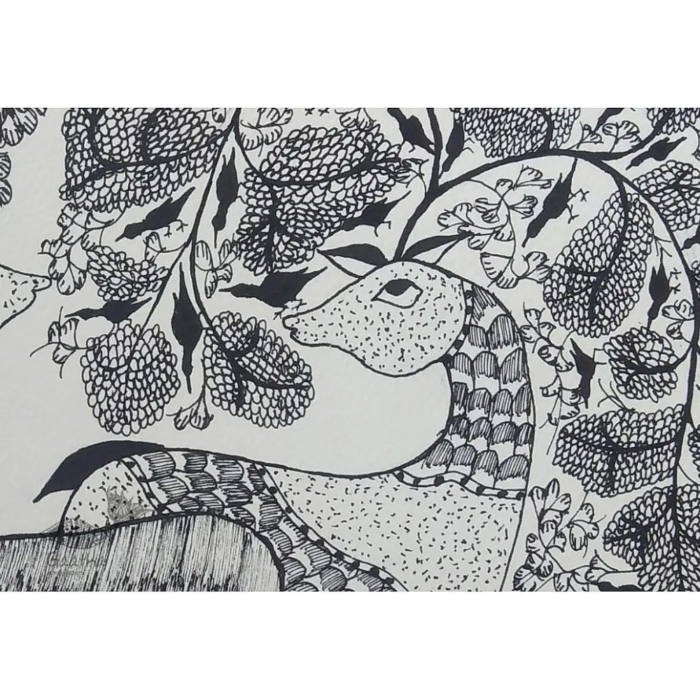Shop online hand painted on Paper gond painting