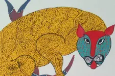 Nandan . नंदन ❁ Gond Painting (10" x 14") ❁ 42