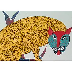 Nandan . नंदन ❁ Gond Painting (10" x 14") ❁ 42