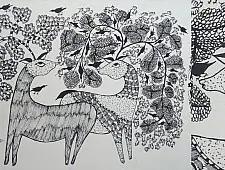 Nandan . नंदन ❁ Gond Painting (10" x 14") ❁ 35