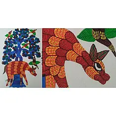 Nandan . नंदन ❁ Gond Painting (10" x 14") ❁ 44