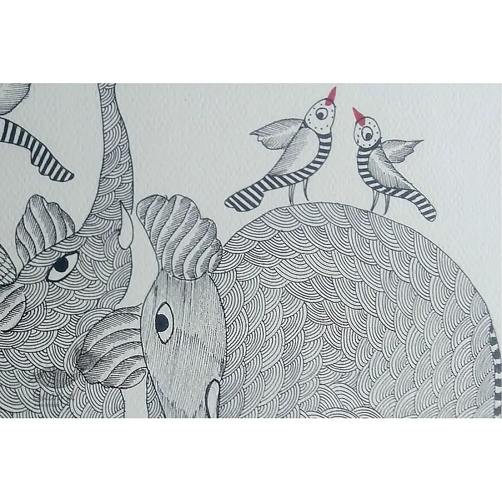Shop online hand painted gond painting