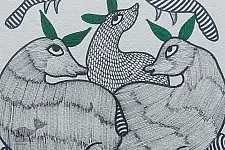 Nandan . नंदन ✦ Gond Painting (10" x 14") ✦ 14