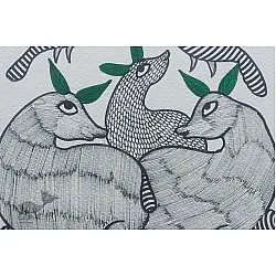 Nandan . नंदन ✦ Gond Painting (10" x 14") ✦ 14