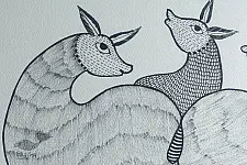 Nandan . नंदन ✦ Gond Painting (10" x 14") ✦ 18