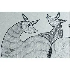 Nandan . नंदन ✦ Gond Painting (10" x 14") ✦ 18