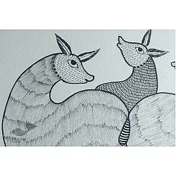 Nandan . नंदन ✦ Gond Painting (10" x 14") ✦ 18