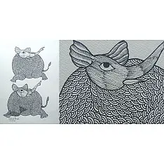 Nandan . नंदन ✦ Gond Painting (10" x 14") ✦ 12