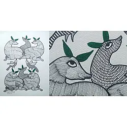 Nandan . नंदन ✦ Gond Painting (10" x 14") ✦ 14
