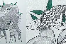Nandan . नंदन ✦ Gond Painting (10" x 14") ✦ 16