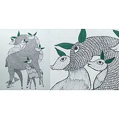 Nandan . नंदन ✦ Gond Painting (10" x 14") ✦ 16