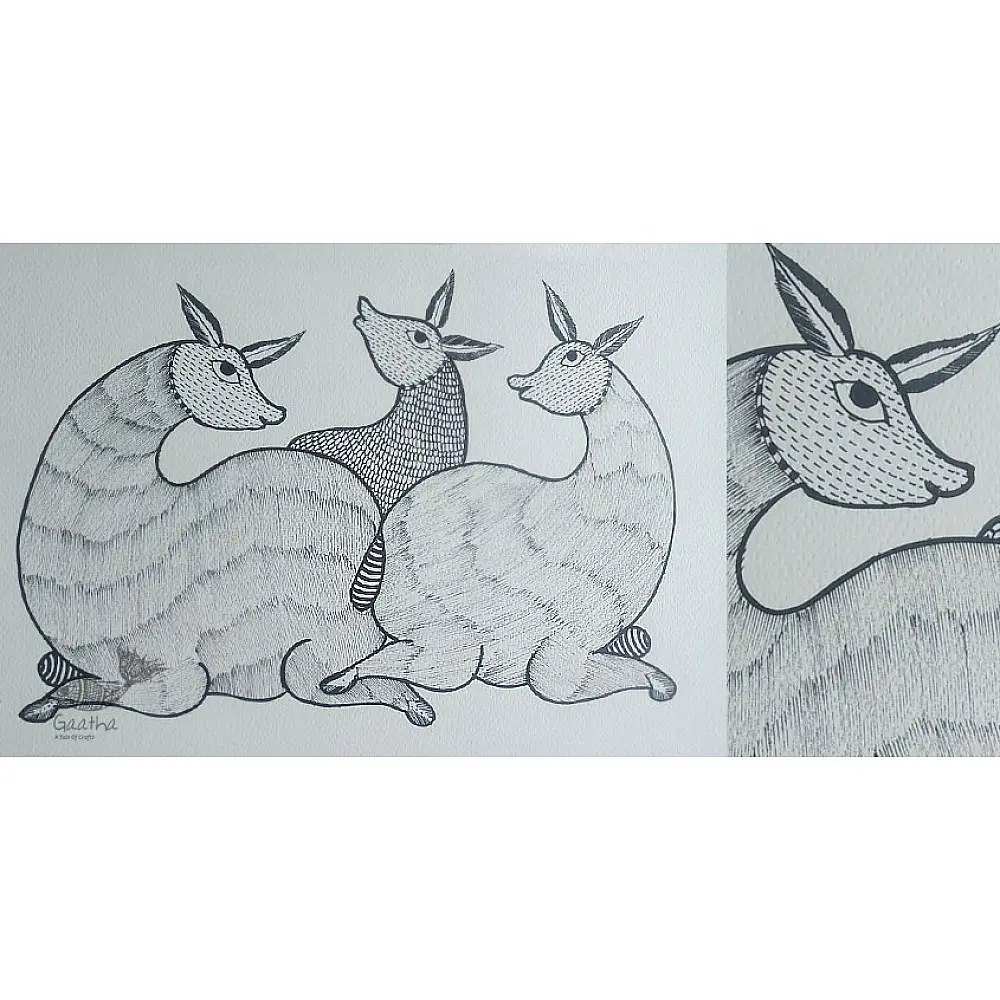 Shop online hand painted gond painting