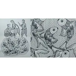 Nandan . नंदन ✦ Gond Painting (10" x 14") ✦ 19