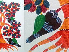 Nandan . नंदन ✦ Gond Painting (10" x 14") ✦ 3