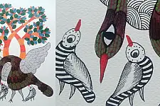 Nandan . नंदन ✦ Gond Painting (10" x 14") ✦ 4