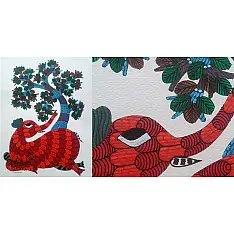 Nandan . नंदन ✦ Gond Painting (10" x 14") ✦ 5