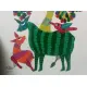 Hand Painted Gond Art ~ Painting ( 11" x 15" ) 