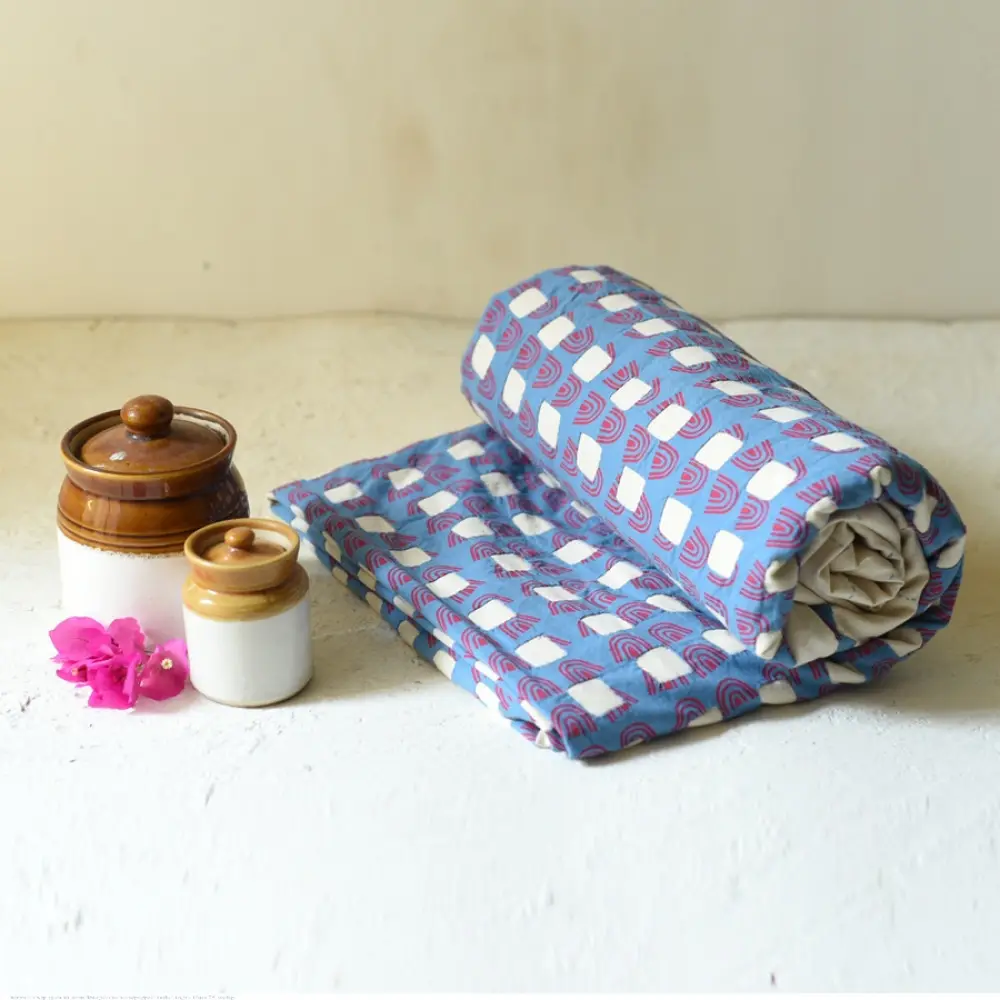Embroidered & Applique Cotton Double Bedcover