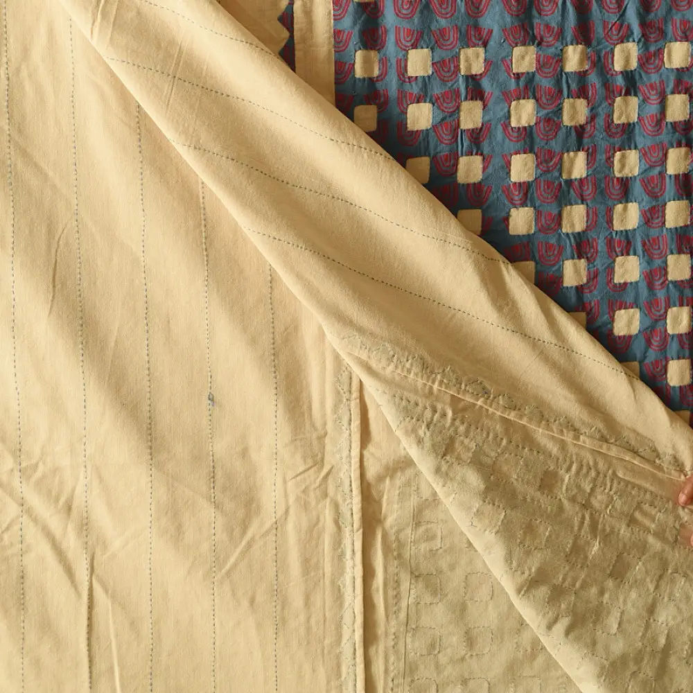 Embroidered & Applique Cotton Double Bedcover