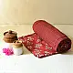 Embroidered Cotton Double Bedcover - Maroon