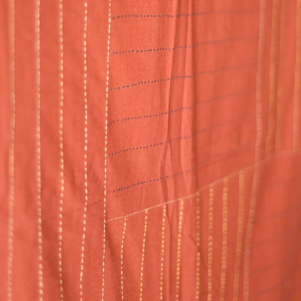 Embroidered Cotton Double Bedcover - Maroon
