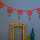 Crochet Toran |  Bird Boho Bunting ~ Rust Red