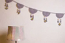 Crochet Toran | Tassel Boho Bunting ~ Grey 2 