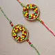 shop Handmade Rainbow Threads Crochet Rakhi (Set of 2)