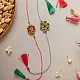 shop Handmade Jewelled Flowers Crochet Rakhi (Set of 2)