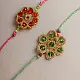 shop Handmade Jewelled Flowers Crochet Rakhi (Set of 2)
