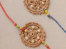 Crochet Rakhi -⚬- Handmade Twilight Weave Rakhi (Set of 2)