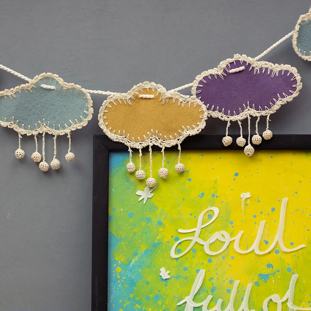 Crochet Toran | Kids Room Decor Bunting ~ Clouds