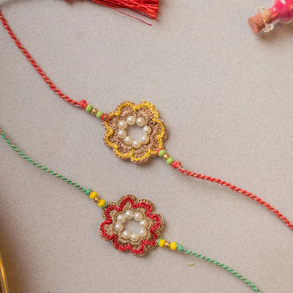 shop Moon shine Crochet Rakhi (Set of 2)